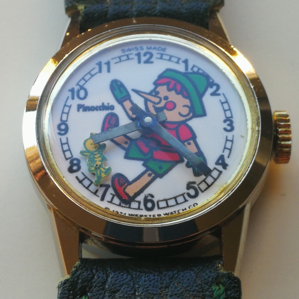 Pinocchio Moving Cricket Ladies Or Kid's Watch